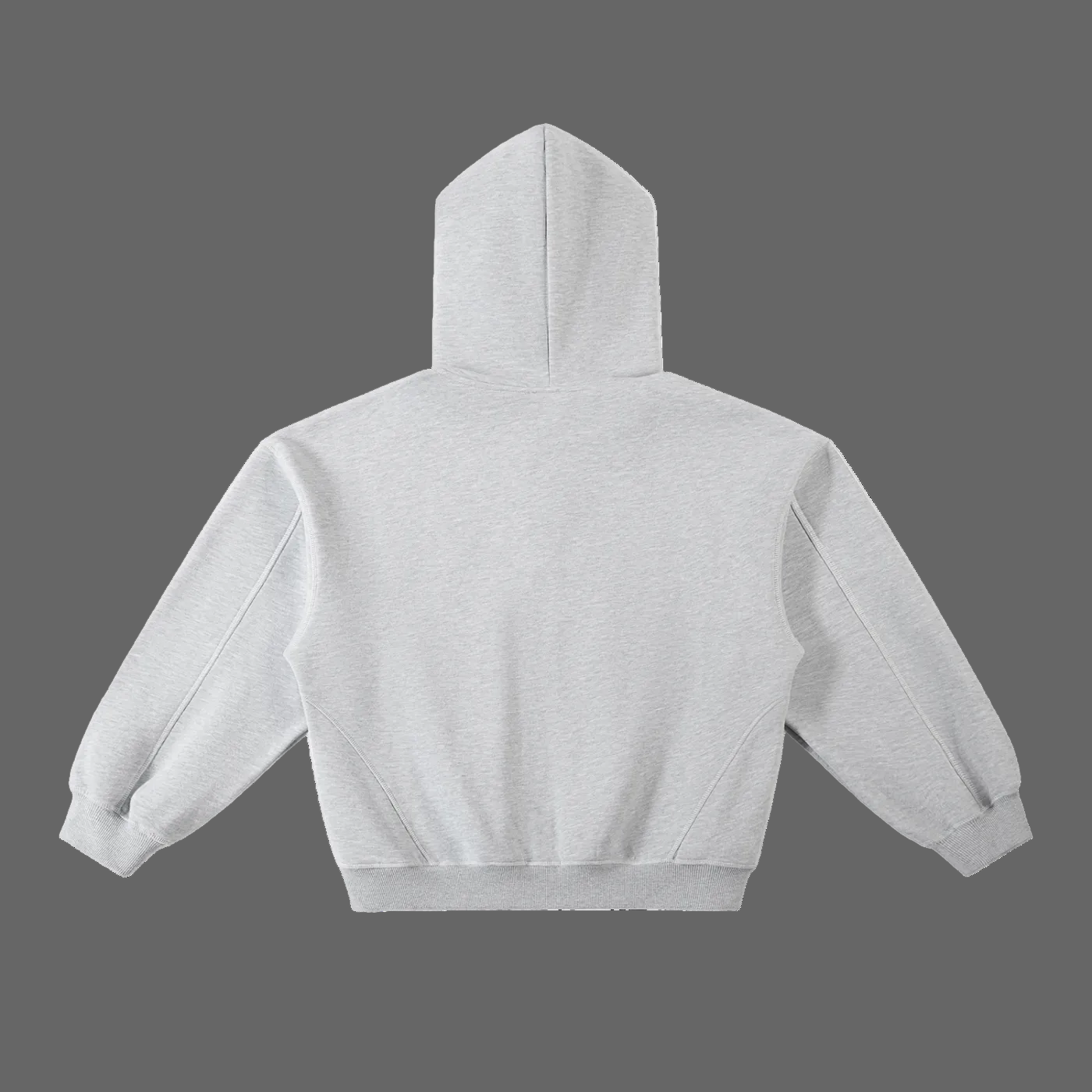 Contrast-Stitched Boxy Fleece Hoodie 2026