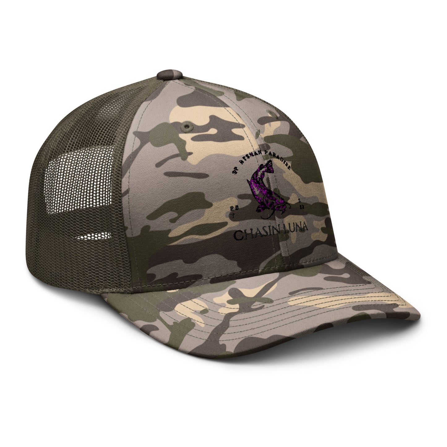 Camouflage Sportsman Paradise Catfish Trucker Hat