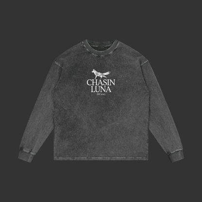Acid Wash Oversize Long Sleeve T-Shirt