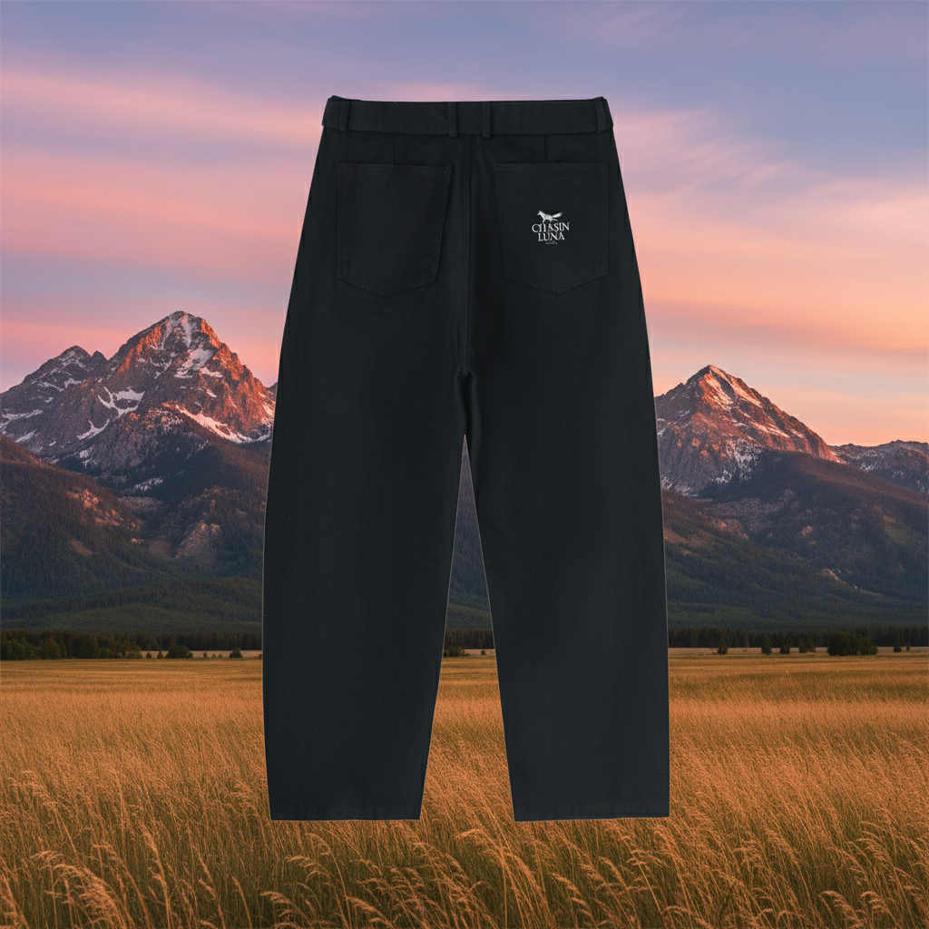 Belted Barrel-leg Chino Pants Womens