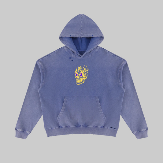 Flamin' Skull Hoodie LSU Colorway