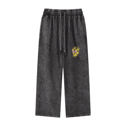 Flamin' Skull Sweatpants LSU Colorway