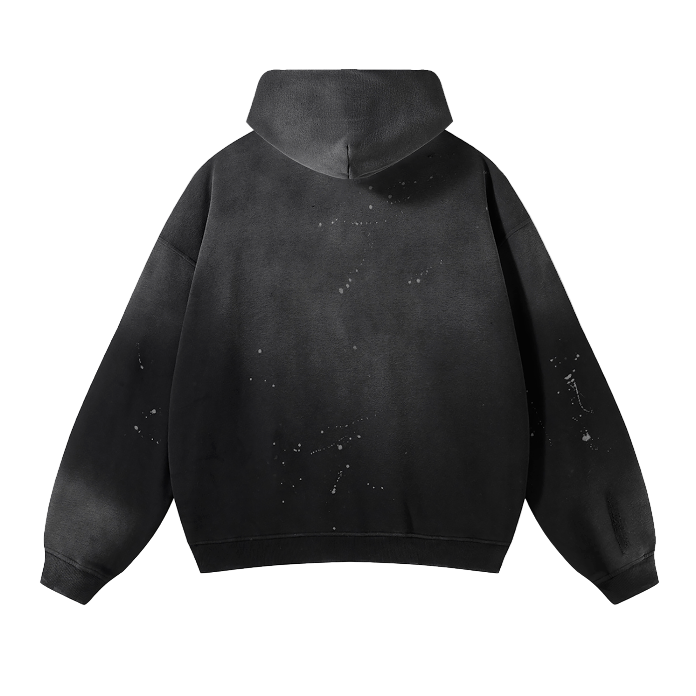 Vintage Washed Frayed Fleece Hoodie