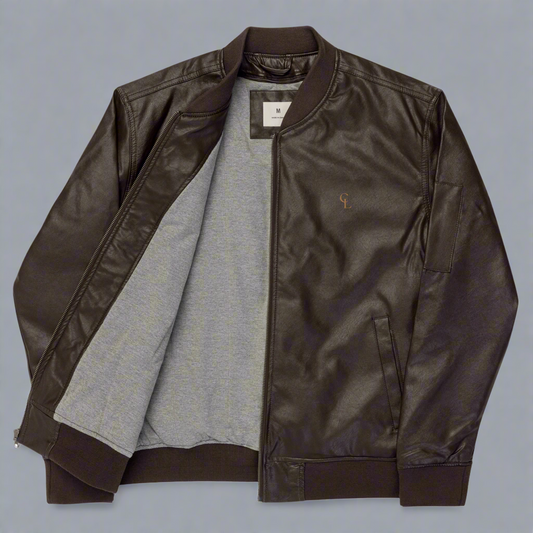 Chasin Luna Leather Bomber Jacket