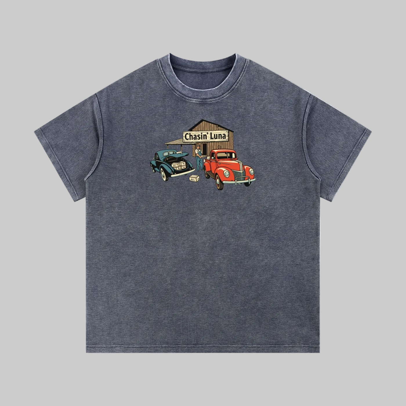 Moonshinin' Waffle Knit Tee
