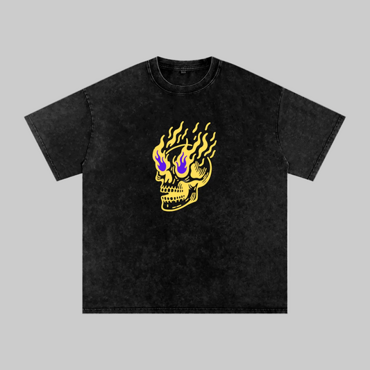 Flamin' Skull Tee LSU Colorway (Large Logo)