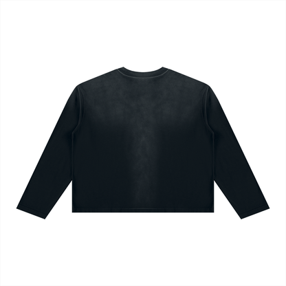 Flamin' Skull Sunfaded Long Sleeve Tee LSU Colorway
