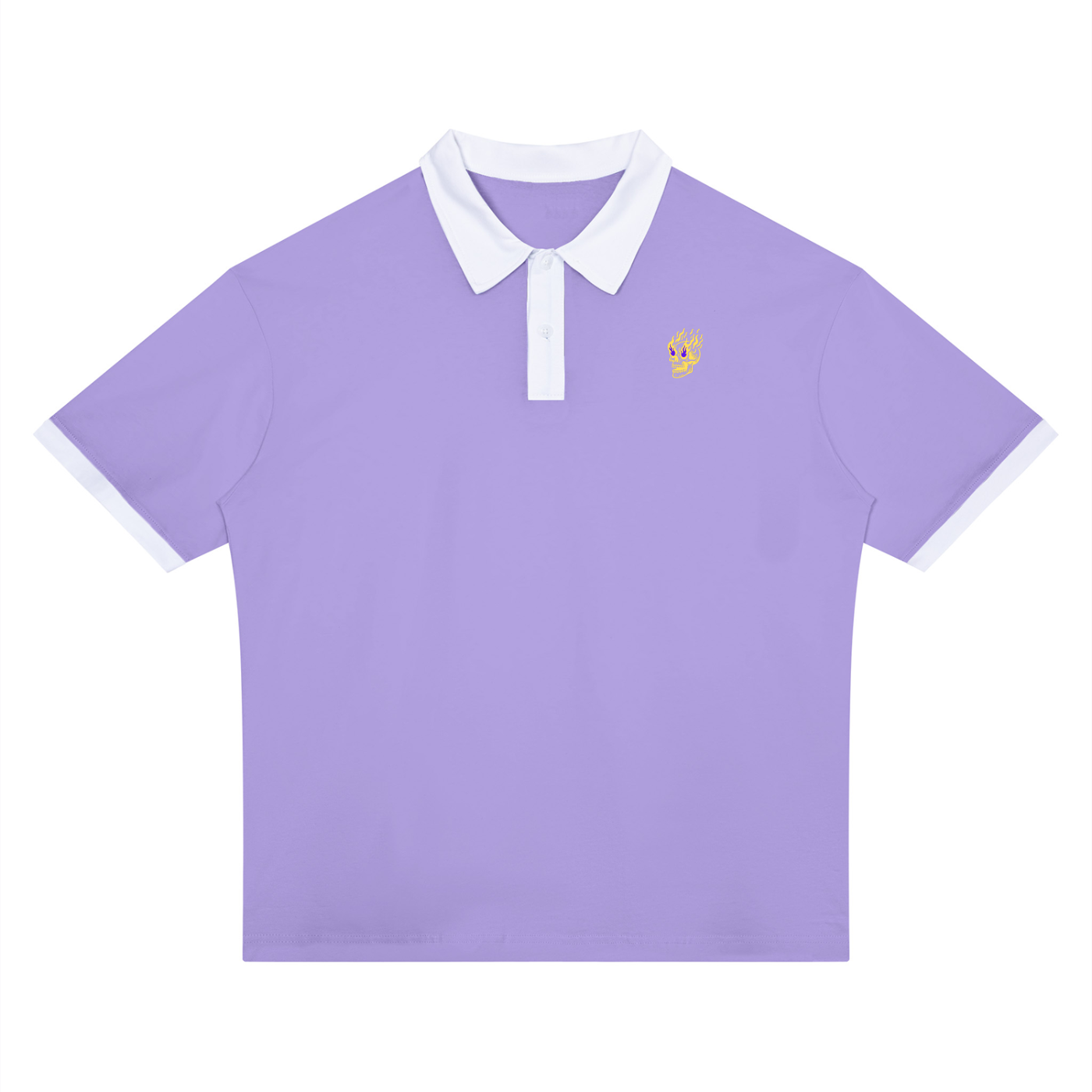 Flamin' Skull Polo LSU Colorway
