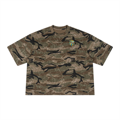 Unisex Boxy Camo Print T-Shirt