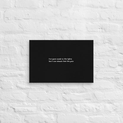 Numb To The Lights Canvas