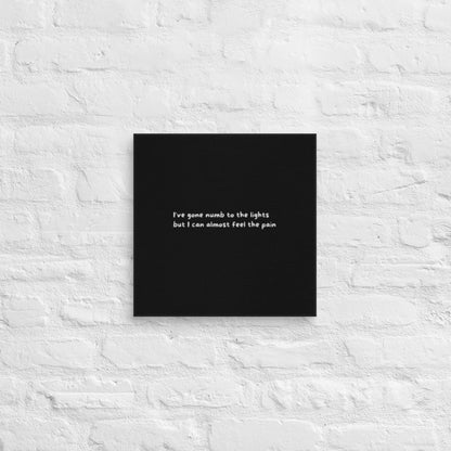 Numb To The Lights Canvas