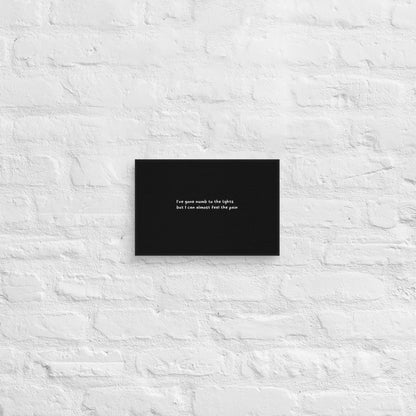 Numb To The Lights Canvas