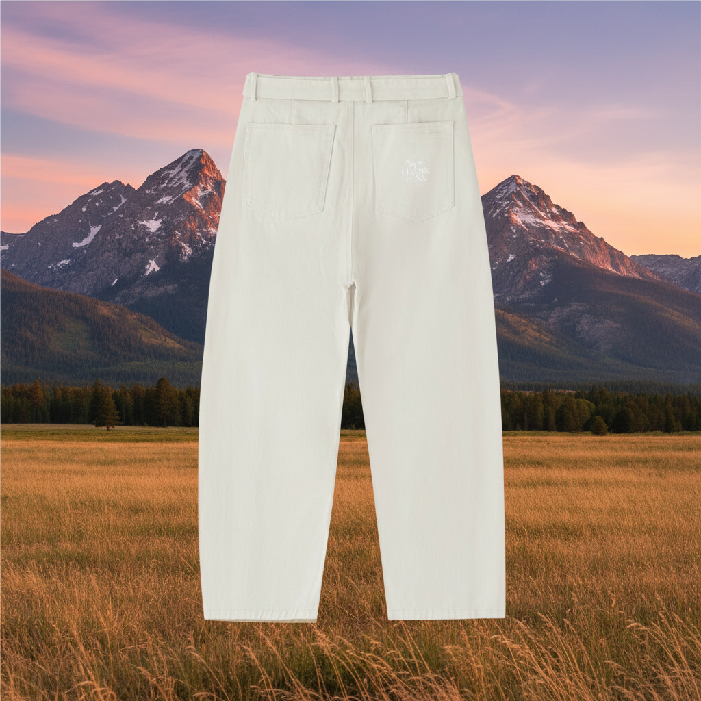 Belted Barrel-leg Chino Pants Womens