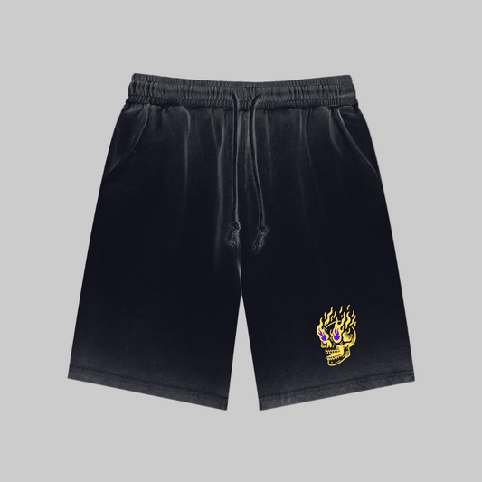 Flamin' Skull Shorts LSU Colorway