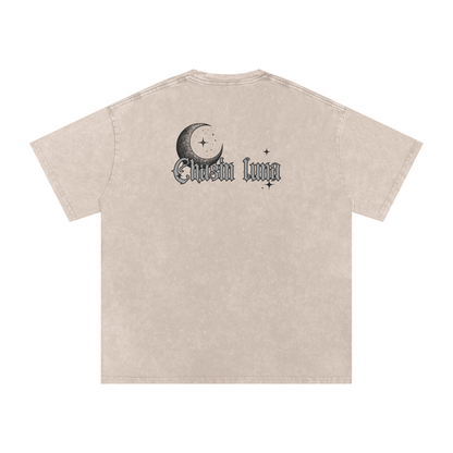 Snow Washed Oversized Cotton T-Shirt