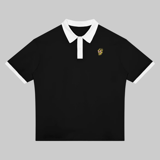 Flamin' Skull Polo LSU Colorway