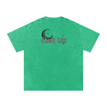 Snow Washed Oversized Cotton T-Shirt