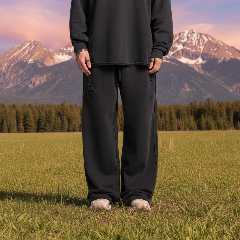 Snow Washed Raw Edge Sweatpants 2026